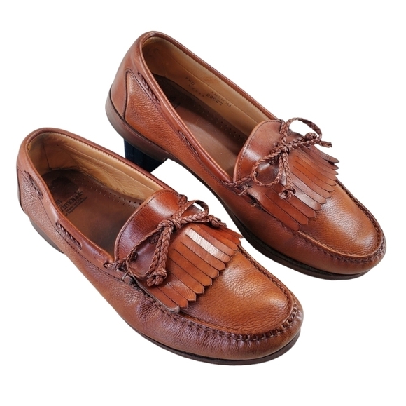 Allen Edmonds Nottingham Moc Kiltie Loafer Shoes Mens 9.5 D Brown Leather 42373 main image 6